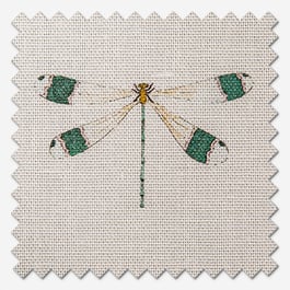Sophie Allport Water Colour Dragonfly White Roman Blind