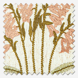 William Morris At Home Lily Flower Embroidery Madder Roman Blind