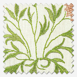 William Morris At Home Lily Flower Embroidery Nettle Roman Blind