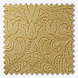 William Morris At Home Lodden Embroidery Ochre Roman Blind