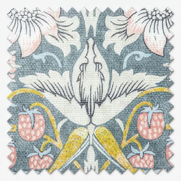 William Morris Strawberry Thief Slate and Blush Roman Blind