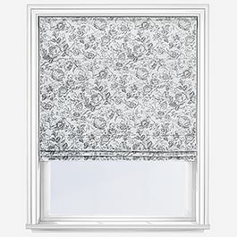 Camengo Celestine Tissu Noir Fusain Roman Blind