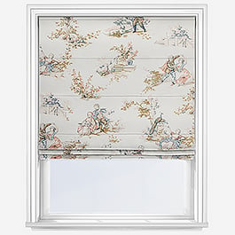 Camengo Gavotte Tissu Multicolore Roman Blind