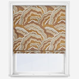 Casamance Annella Ocre Celadon Roman Blind