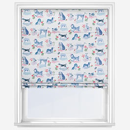 Cath Kidston Puppy Fields Pink & Blue Roman Blind
