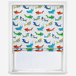 Cath Kidston Summer Sharks Cream Roman Blind