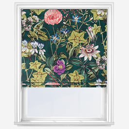 Clarke & Clarke Passiflora Emerald Roman Blind