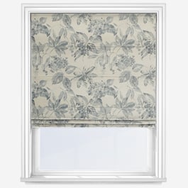 Edinburgh Weavers Flora Navy Roman Blind