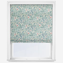 Edinburgh Weavers Mini Bertie Teal Roman Blind