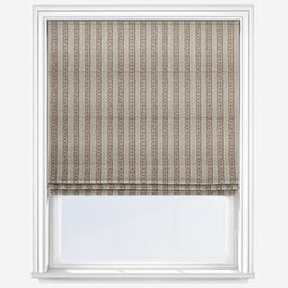 Emily Bond Block Printed Stripe Pink & Blue Roman Blind