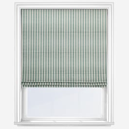 Emily Bond Cornish Stripe Duck Egg Roman Blind