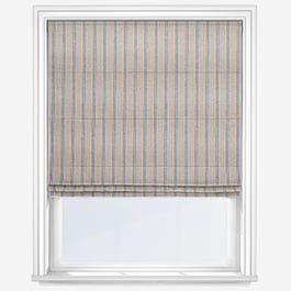 Emily Bond George Stripe Indigo Roman Blind