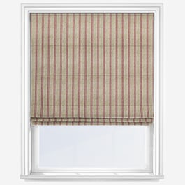Emily Bond George Stripe Print Red Roman Blind