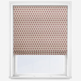 Emily Bond Hawthorn Swiss red Roman Blind