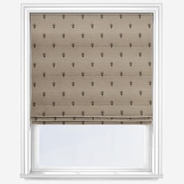 Emily Bond Wild Thyme Charcoal Roman Blind