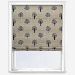 Emily Bond Yew Tree Navy Roman Blind