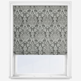 Classic Damask Charcoal Roman Blind