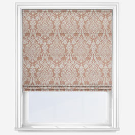 Classic Damask Cinnamon Roman Blind
