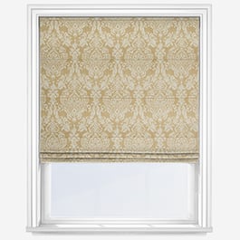 Classic Damask Ochre Roman Blind