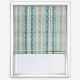 Delamere Stripe Teal Roman Blind