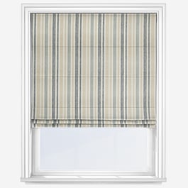 Tiverton Stripe Indigo Roman Blind