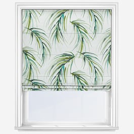 Harlequin Alvaro Lime Jade and Palm Roman Blind