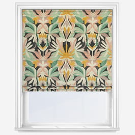 Harlequin Melora Positano Succulent and Amber Light Roman Blind