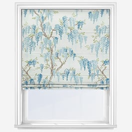 Laura Ashley Wisteria Newport Blue Roman Blind