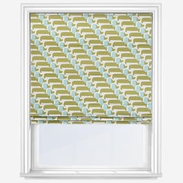 Orla Kiely Dog Show Seagrass Roman Blind