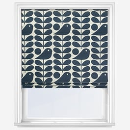 Orla Kiely Early Bird Dark Marine Roman Blind