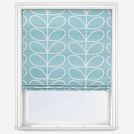 Orla Kiely Jumbo Linear Stem Aqua Roman Blind