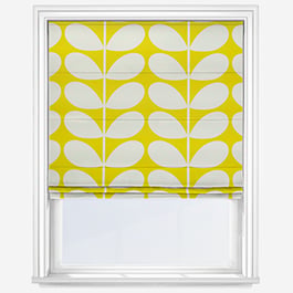 Orla Kiely Jumbo Solid Stem Yellow Roman Blind