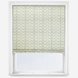 Orla Kiely Linear Stem Dark Powder Blue Roman Blind