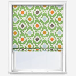 Orla Kiely Pear Green Multi Roman Blind