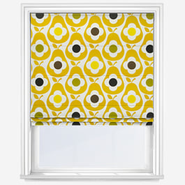 Orla Kiely Pear Yellow Multi Roman Blind