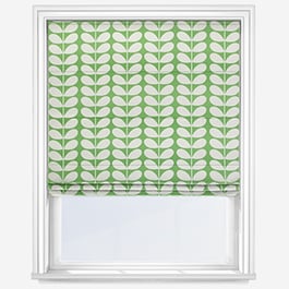 Orla Kiely Solid Stem Green Roman Blind