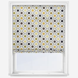 Orla Kiely Spot Flower Ditsy Yellow Multi Roman Blind