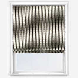 Orla Kiely Tiny Stem Black Roman Blind
