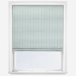 Orla Kiely Tiny Stem Duckegg Roman Blind