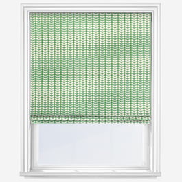 Orla Kiely Tiny Stem Green Roman Blind