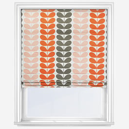 Orla Kiely Trio Stem Persimmon Multi Roman Blind