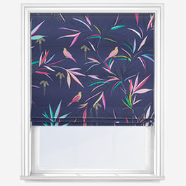 Sara Miller Bamboo Smokey Blue Roman Blind