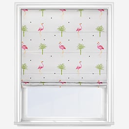 Sara Miller Flamingo Cream Roman Blind