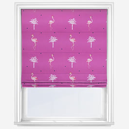 Sara Miller Flamingo Pink Roman Blind