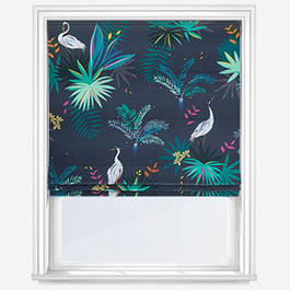 Sara Miller Heron Smokey Blue Roman Blind