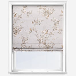 Shabby Chic by Rachel Ashwell Bird Chinoiserie Pink Tan Roman Blind