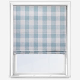 Sophie Allport Gingham Pale Blue Roman Blind