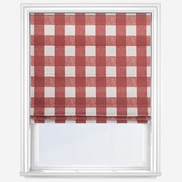 Sophie Allport Gingham Rustic Red Roman Blind