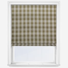 Sophie Allport Gingham Warm Stone Roman Blind