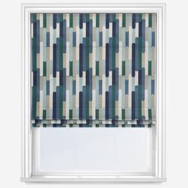 Studio G Seattle Mineral and Navy Roman Blind